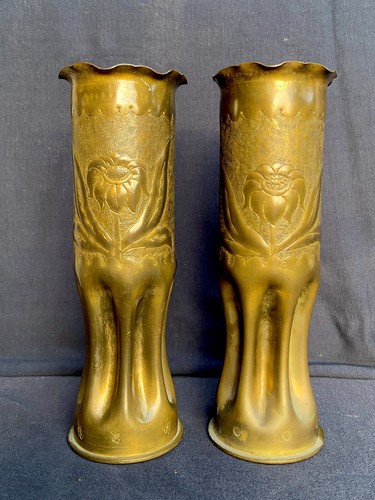Coppia vasi bronzo da - di, in