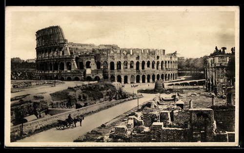 Roma colosseo cartolina - il, colosseo,