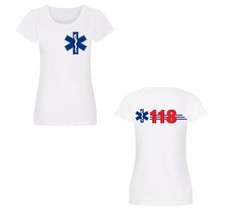 Maglia T-shirt donna - 118 Soccorso Sanitario - divertente humor - made in italy