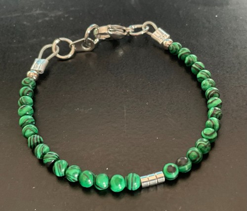 Bracciale malachite pietre - bracciale,