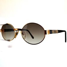 occhiali da sole MOSCHINO by PERSOL oval sunglasses black gold vintage M10 90s