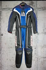 Dainese T.Defender Div. Lady Tuta IN Pelle, Pelle, Nero, Blu, Bianco, Misura 44