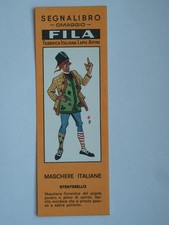 SEGNALIBRO FILA MASCHERE ITALIANE Stenterello Giotto bookmark *