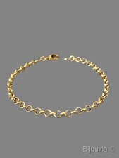 Braccialetto a Maglie Rolo 19CM Placcato Oro 18 Carati 750/1000