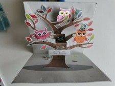 TREASURES - 2 CARTOLINE BIGLIETTI D'AUGURI POP UP  cm 13 X 13