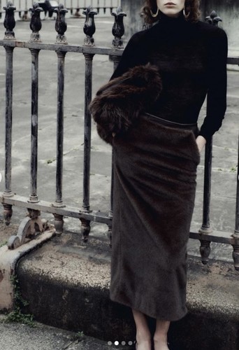 Zara maxi skirt leather - zara,
