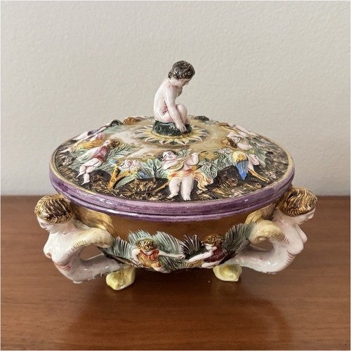 Italian vintage ceramic lidded - italian,