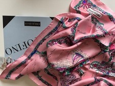 SCIARPA PORTIFINO EMILIO PUCCI rosa seta con scatola NUOVA