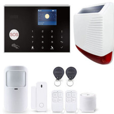 Kit allarme antifurto casa completo GSM Wifi con sirena solare 433Mhz wireless
