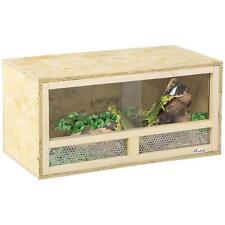 Terrario per Rettili in Legno con Porte in Vetro e Pannelli U5190ND AllMyPets