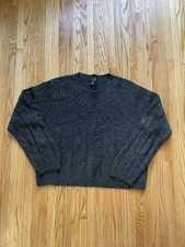 Vintage J. Maglione girocollo lavorato a mano taglia XL 100% lana pescatore remi boxy fit