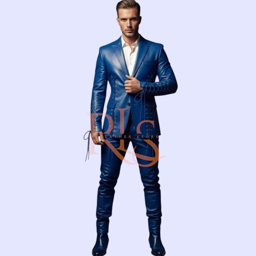 Tuta uomo pelle blu - uomo,