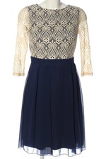 LITTLE MISTRESS Abito in pizzo Donna Abito Taglia IT 40 blu-crema elegante