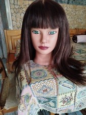 parrucca lace front 40 cm capelli veri calotta regolabile marrone cioccolato