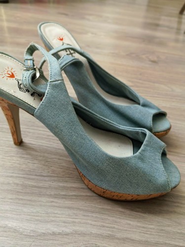 Scarpe bata denim tacco - scarpe,