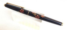 Pilot fountain pen 14K-585 gold nib Hiramaki-e Ume vintage 80's rare