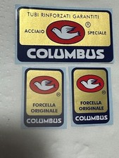 adesivi stickers per bici da corsa vintage columbus 3 pezzi
