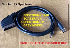 CAVO SCART RGB PER SINCLAIR ZX SPECTRUM+ 128K E SPECTRUM +2 GREY MODEL