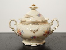 ANTICA ZUCCHERIERA PREZIOSA PORCELLANA BAVARIA SCHUMANN STILE ROCAILLE DIFETTO