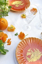 SEI PIATTI ZACCAGNINI ANNI ’40 CERAMICHE D’ARTE ANTIQUARIATO  TAVOLA DESIGN