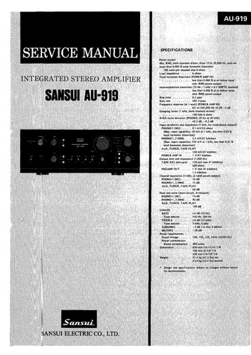 Manuale servizio - manuale,
