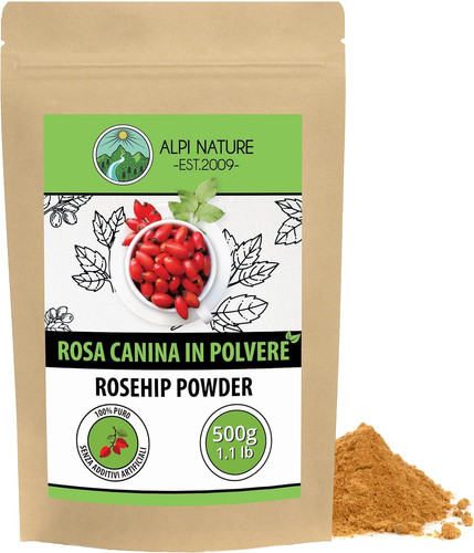 Rosa canina polvere 500g - rosa,