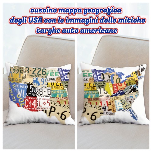 Cuscino mappa stati uniti - 1,