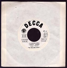 THE ROLLING STONES DISCO 7" 45 GIRI JUKE-BOX LADY JANE B/W THE LAST TIME - DECCA