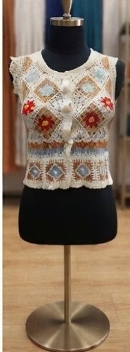 Crop top vintage fatto - , mano