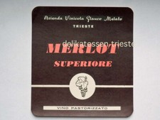GLAUCO MELATO Trieste MERLOT vino wine vecchia ETICHETTA label *