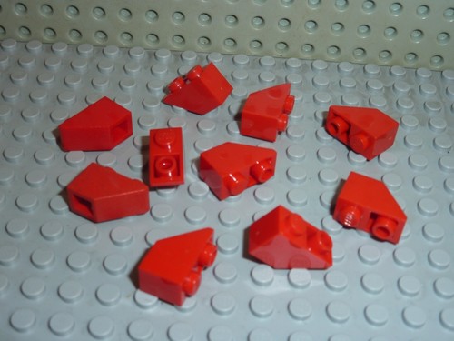 Lego red slope brick - slope, ref