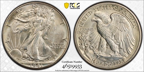 1941 walking liberty - liberty, mezzo