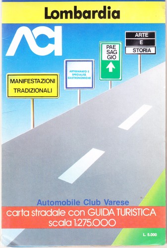 Lombardia carta stradale - lombardia., con