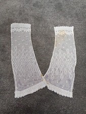 Pair of Vintage White Lace