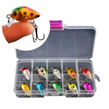 10 pezzi/scatola mini esca da nuoto minnow esche da pesca gancio esca dura wobbler 3 cm