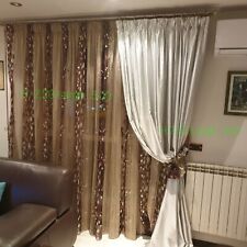 tende da salone o camera da letto con anelli in acciaio