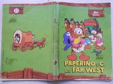 Vecchio quaderno scolastico di scuola PAPERINO E C. FAR WEST PIGNA WALT DISNEY