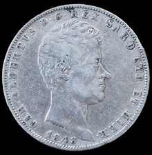 5 lire 1848 in argento