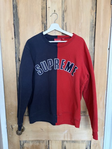 Felpa supreme navy rosso - felpa,