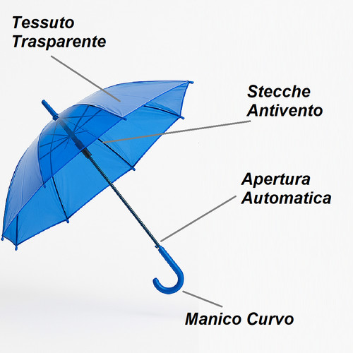 Kit ombrelli trasparenti - kit, 4