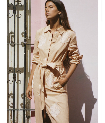 Zara abito camicia midi - midi, con
