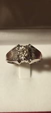 Anello da Uomo in oro bianco gr 6,5 con diamantino taglio brillante di ct 0,20