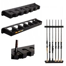 Porta Canne da Pesca Montaggio a Parete Portaoggetti fino a 6 Canne da Pesca