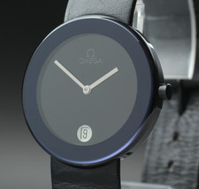 Orologio Vintage anni 80 OMEGA Art Collection Cal.1436 Quadrante Nero Specchi...