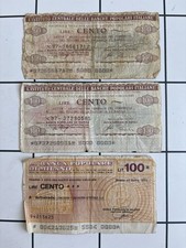 Lotto 3 Assegni Circolari Lire 100 - Anni ‘70 - Banca Popolare Napoli e Milano
