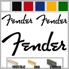 set adesivi sticker FENDER guitar music prespaziato, auto,moto 19,5/ 9,5 cm