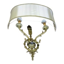 applique parete In Bronzo  Con Paralume