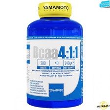 Bcaa 4:1:1 YAMAMOTO NUTRITION con Vitamine B1 e B6 200 cpr Aminoacidi Ramificati