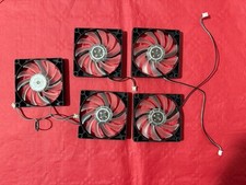 5 VENTOLE 80MM CON LED BLU 5V 2 PIN