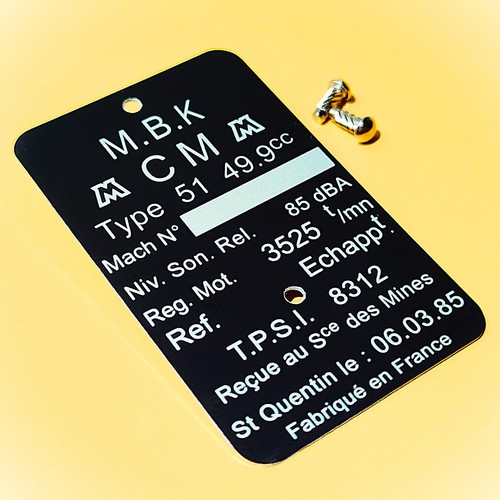 Plaque cadre mbk - plaque, 51